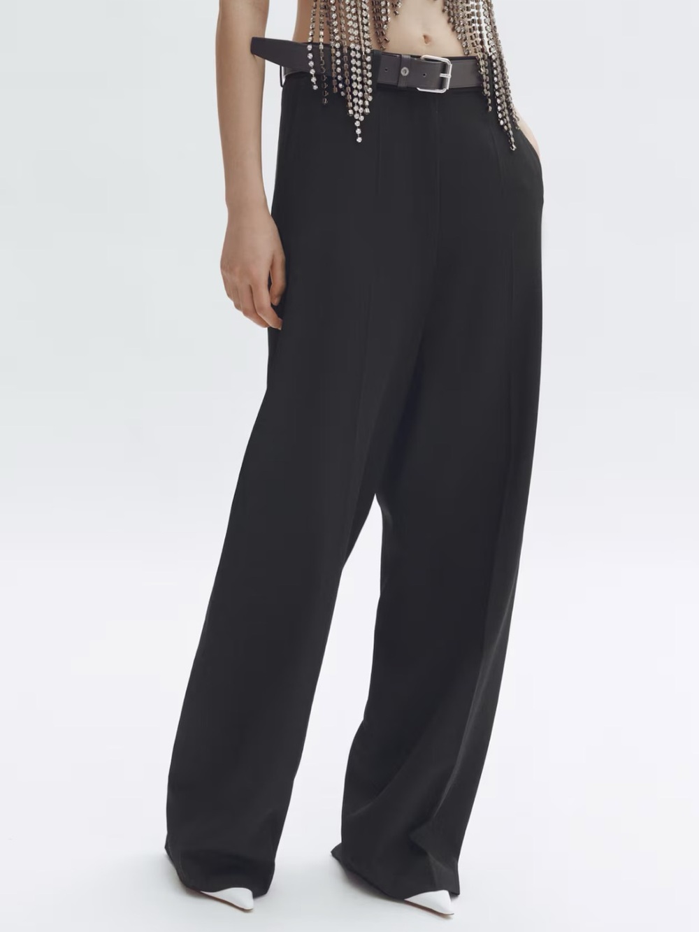 Stella McCartney x H&M Black High-Waist Wide-Leg Trousers